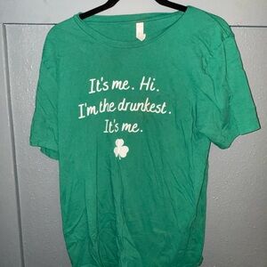 Bella Canvas Kelly Green Short Sleeve Tee with Fun Graphic